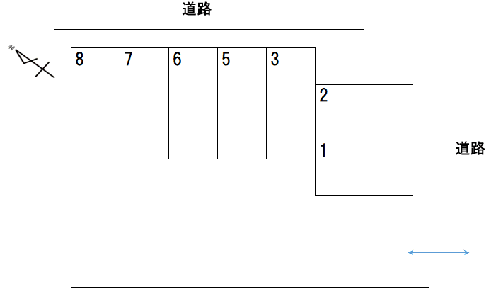 佐々木駐車場の駐車配置図