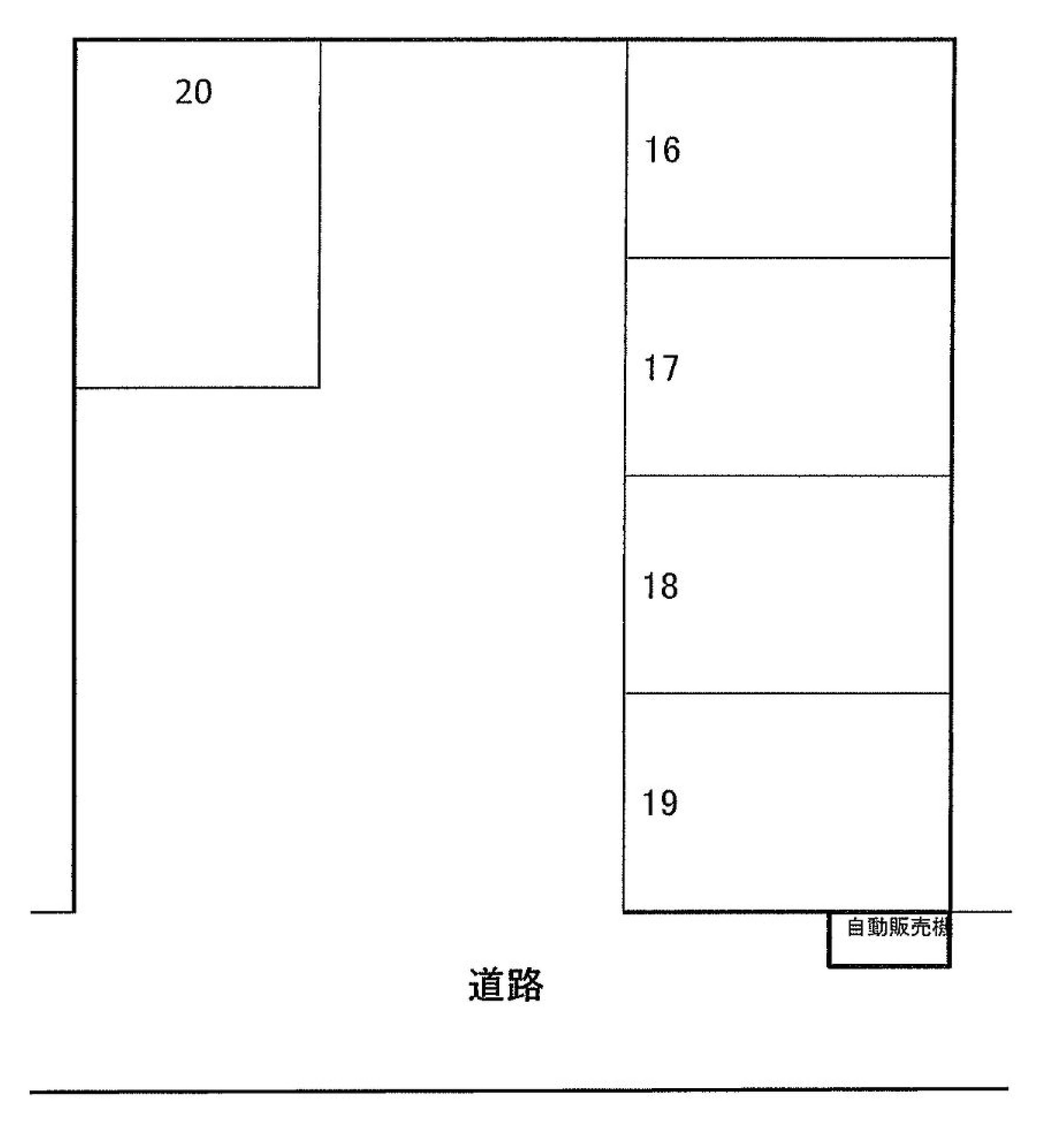 ガレージ樋尾の駐車配置図