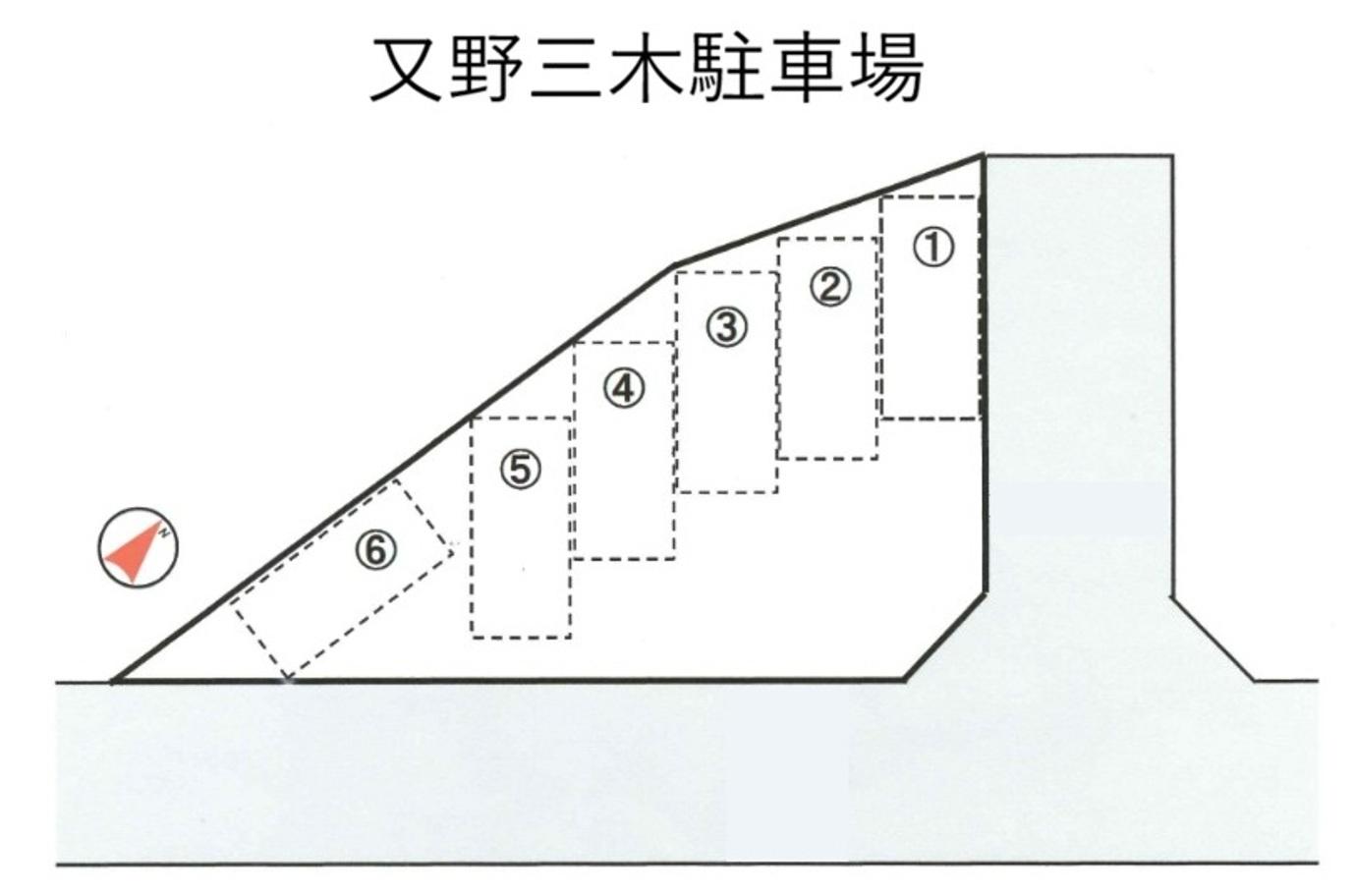 又野三木駐車場の駐車配置図