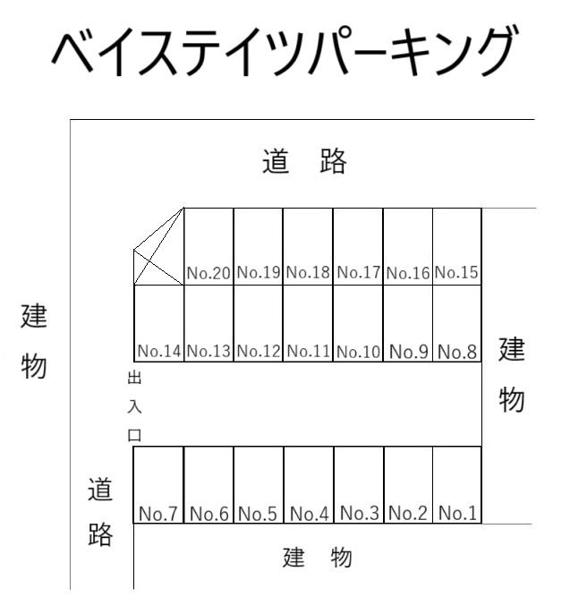 ベイステイツパーキングの駐車配置図