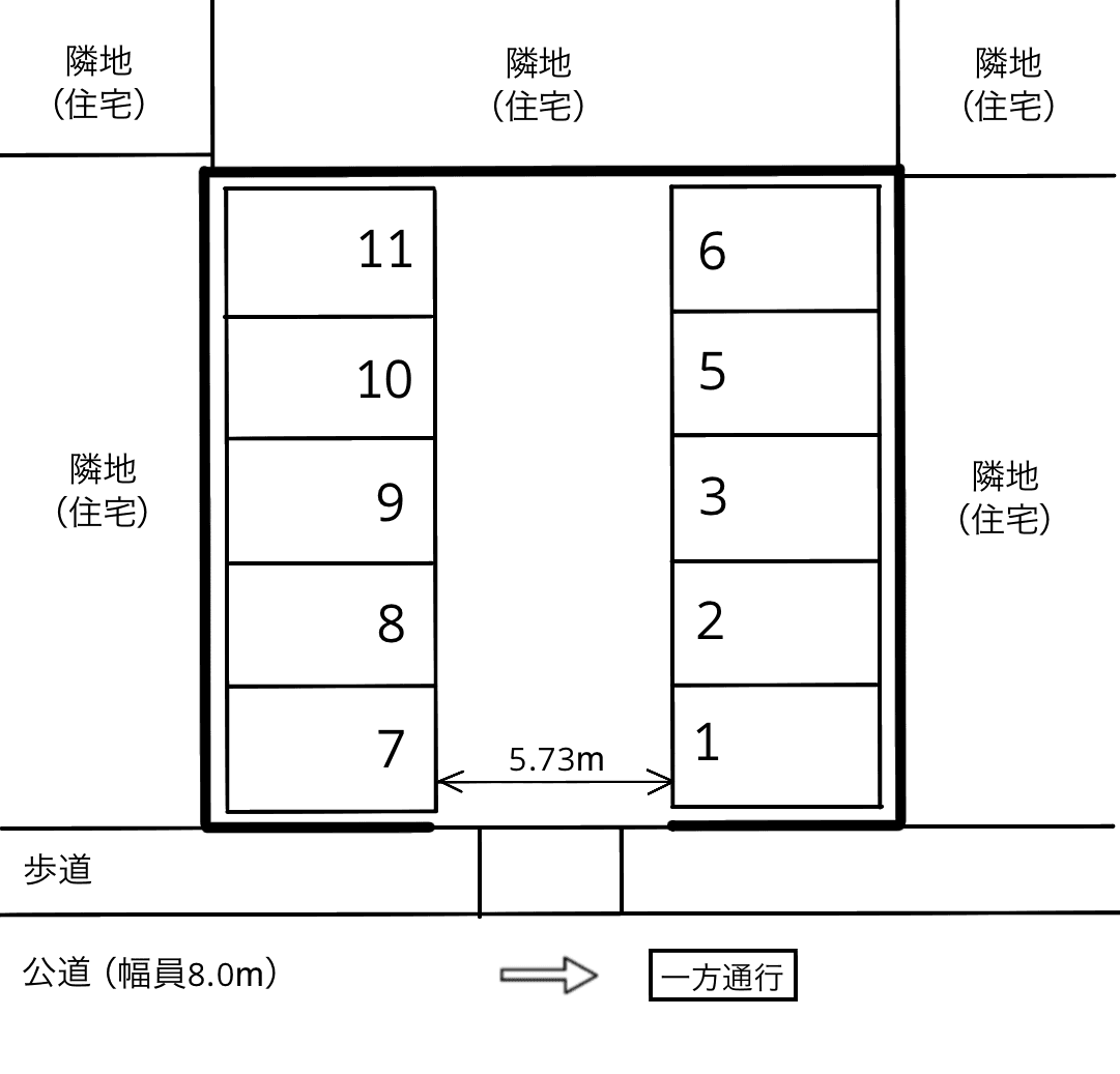 高見１丁目第３の駐車配置図