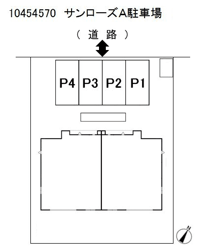 サンローズＡ駐車場の駐車配置図