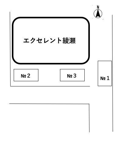 エクセレント綾瀬駐車場の駐車配置図