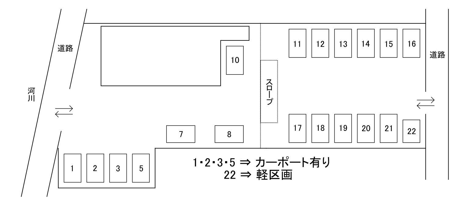森谷駐車場の駐車配置図