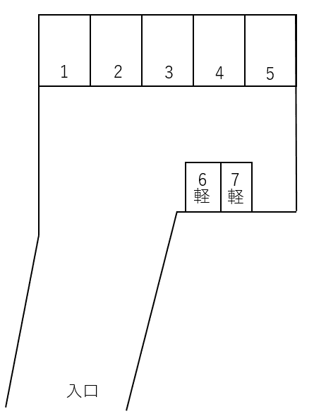 上原Ⅱ駐車場/517の駐車配置図