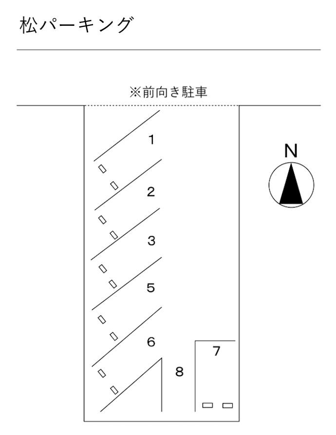 松パーキングの駐車配置図