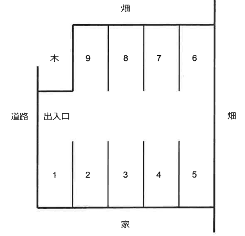 ホーム不動産パーキング23の駐車配置図