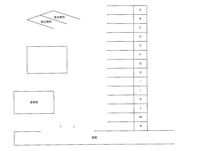 富田2丁目駐車場の駐車配置図