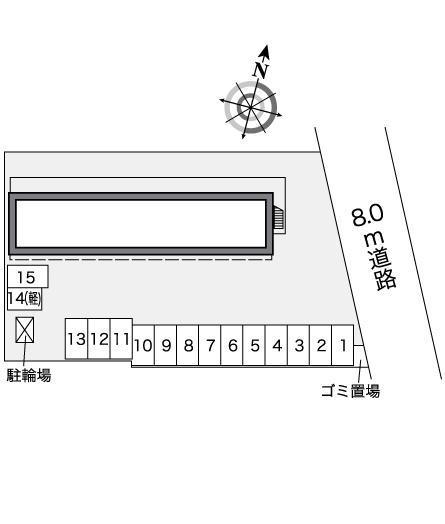 まほろばⅢ(26874)の駐車配置図