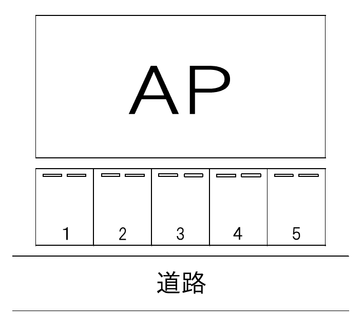 コーポラスJ.S　敷地内月極駐車場の駐車配置図