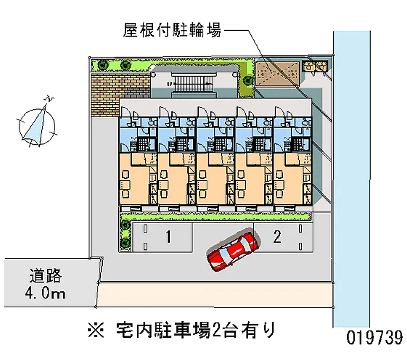 Ｍ　＆　Ｋ(19739)の駐車配置図