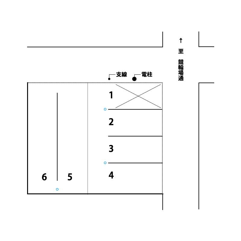 堀川町27（57-28）駐車場の駐車配置図