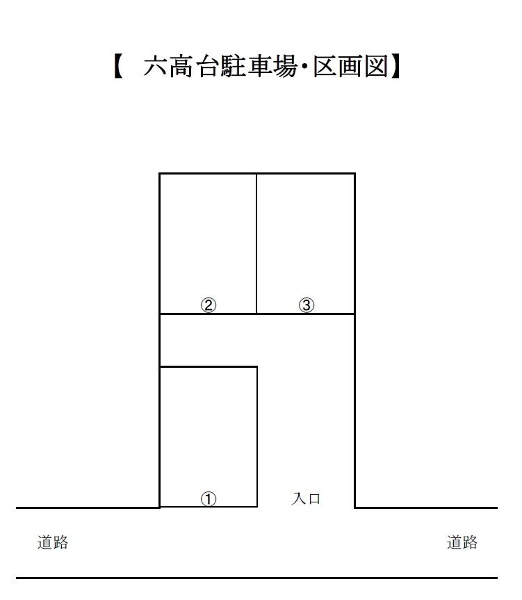 六高台駐車場の駐車配置図