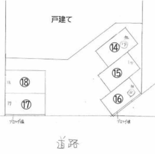 柳瀬2丁目駐車場の駐車配置図