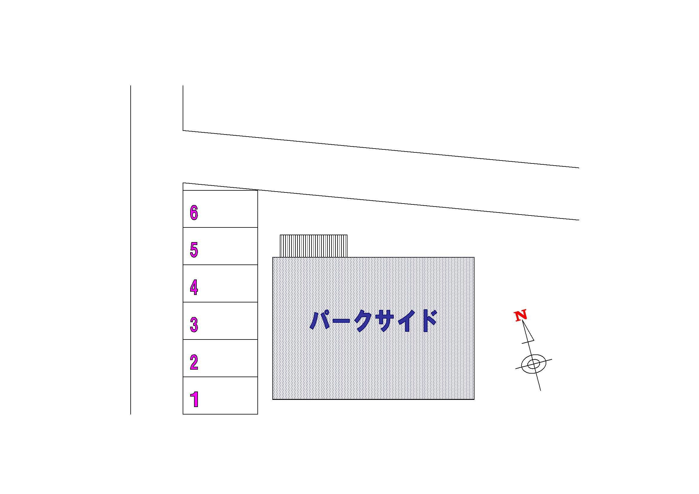 パークサイド駐車場の駐車配置図