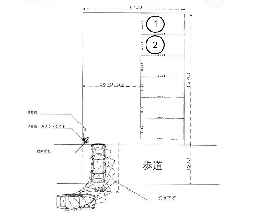 エコロパーク 八潮南川崎第4駐車場の駐車配置図