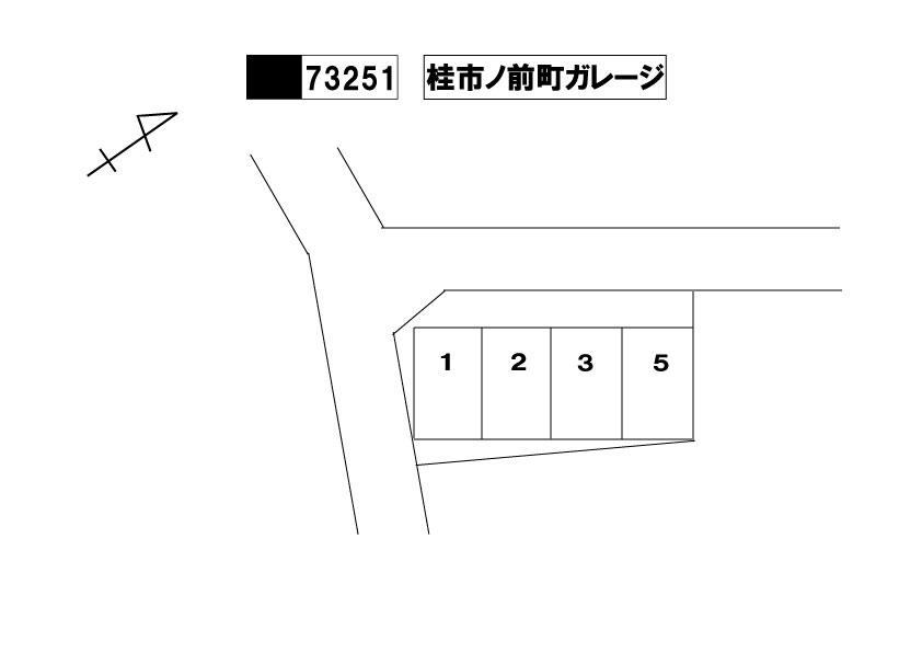 桂市ノ前町ガレージの駐車配置図