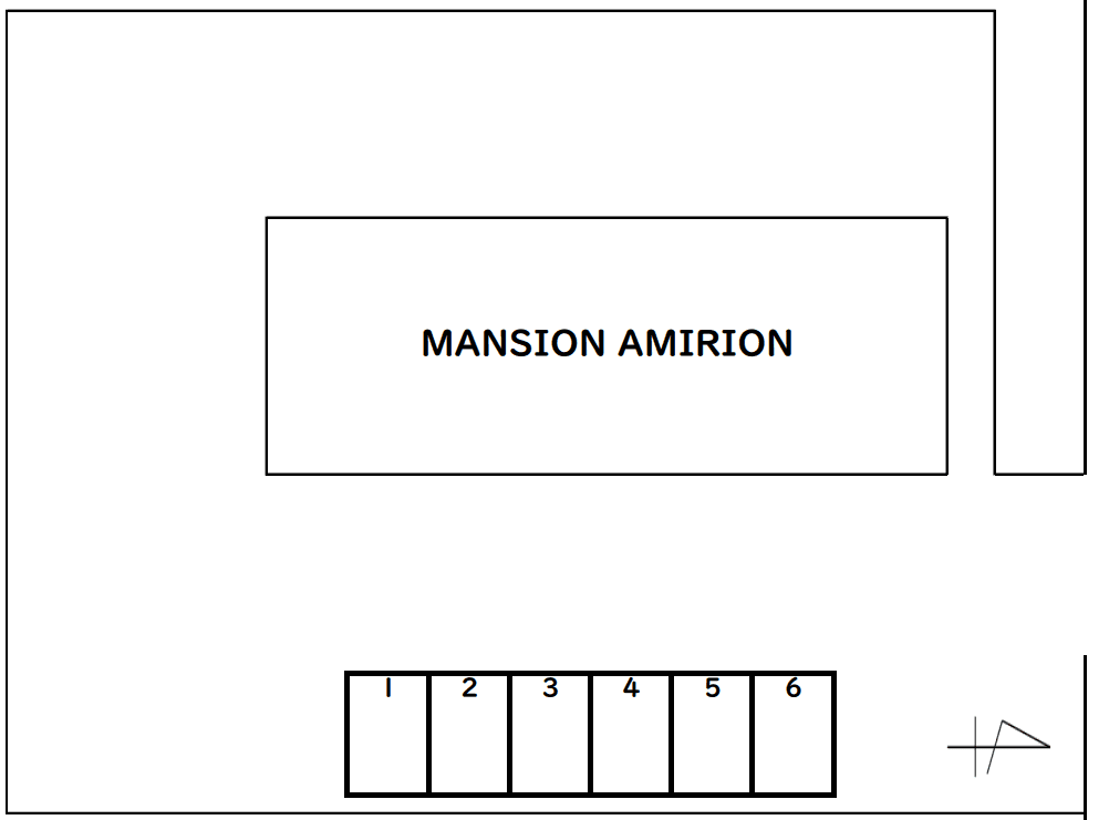 MANSION AMIRION　敷地外駐車場の駐車配置図