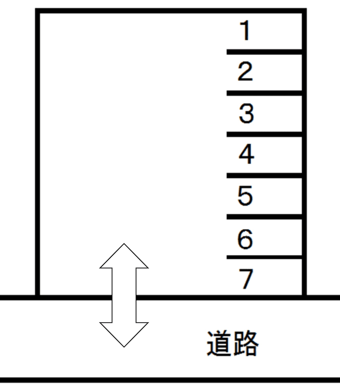 TKパーキングの駐車配置図