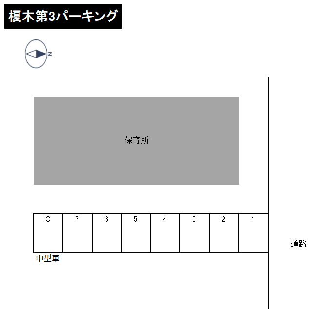 榎瀬第３パーキングの駐車配置図