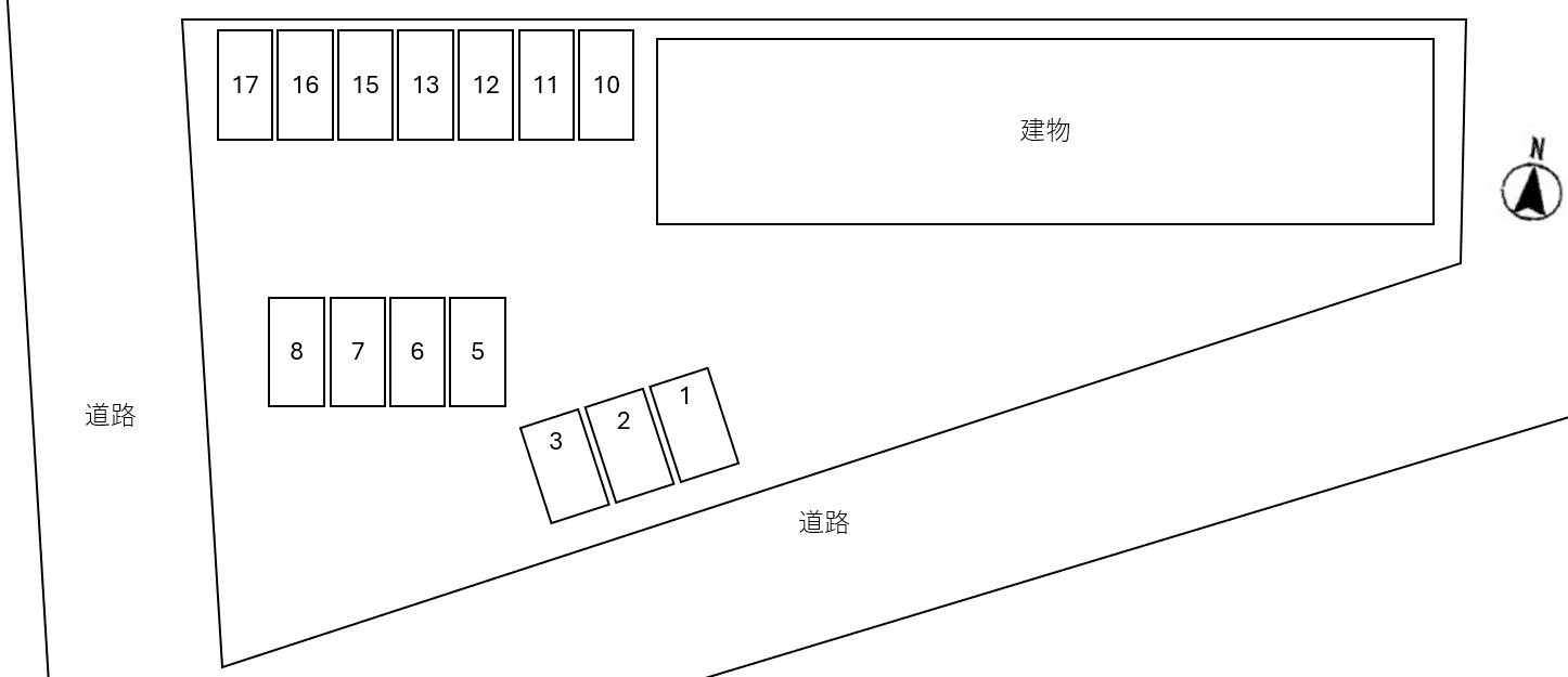 クラシードの駐車配置図