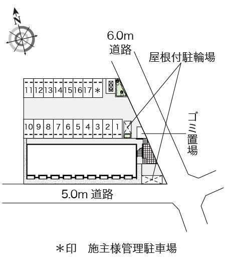 メニーウェル岡南(54527)の駐車配置図