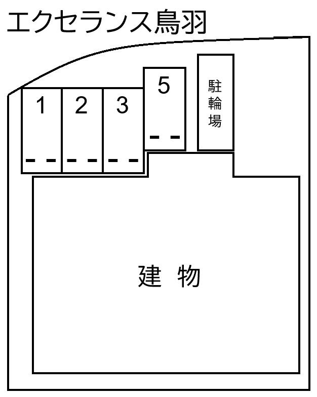 エクセランス鳥羽の駐車配置図