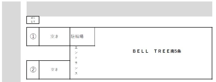 ＢＥＬＬ　ＴＲＥＥ南5条の駐車配置図