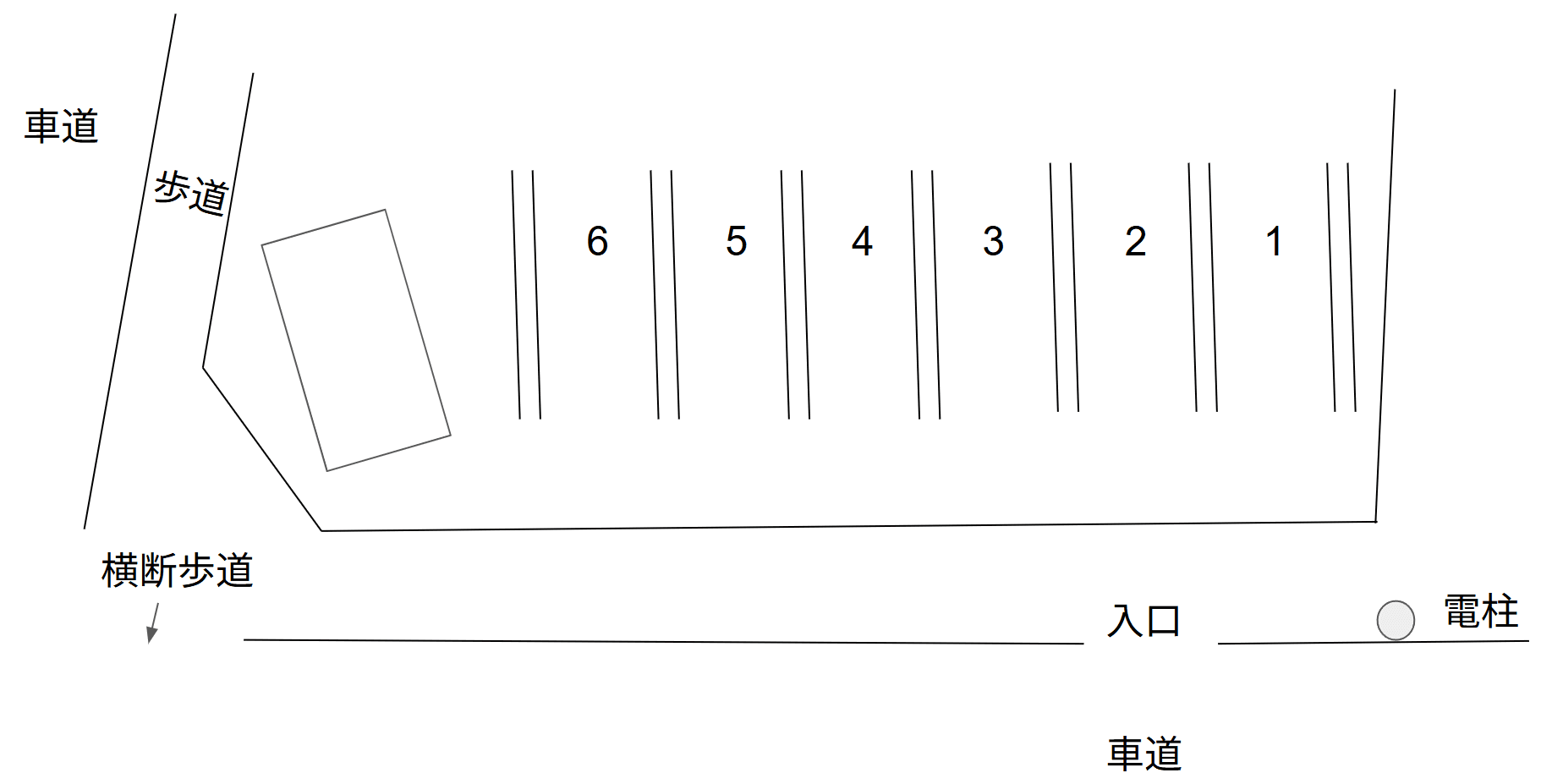 スマイルパーク朝日駅前の駐車配置図