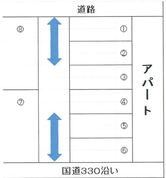 宜野湾330パーキングの駐車配置図