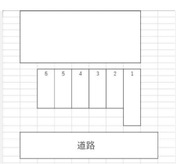 吉岡257駐車場の駐車配置図