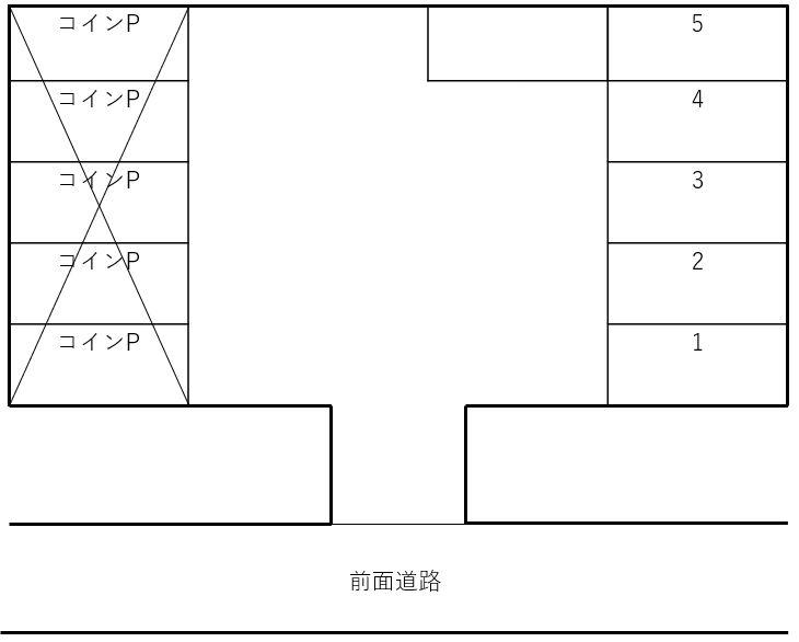 仲六郷ホワイトパーキングの駐車配置図