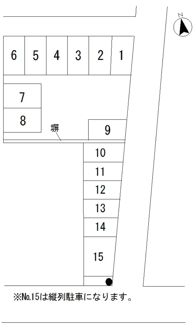 大景駐車場Ⅱの駐車配置図