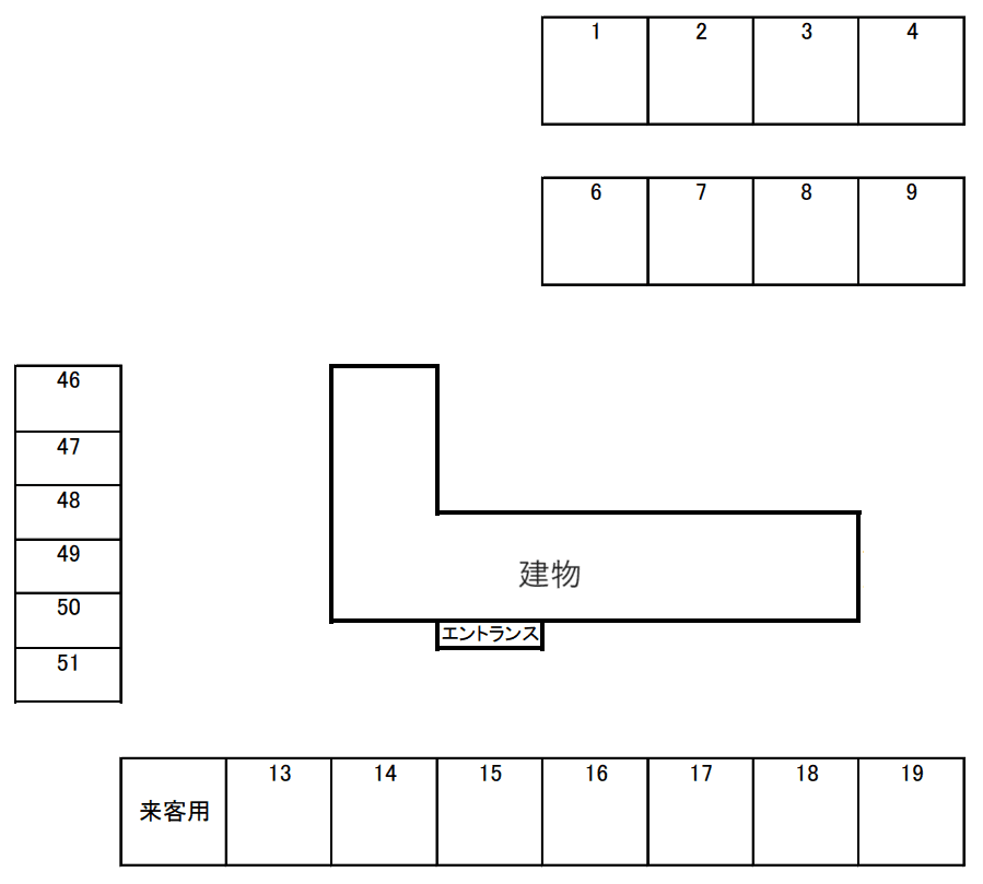 和光市白子３丁目駐車場（ヴィルヌーブ）の駐車配置図