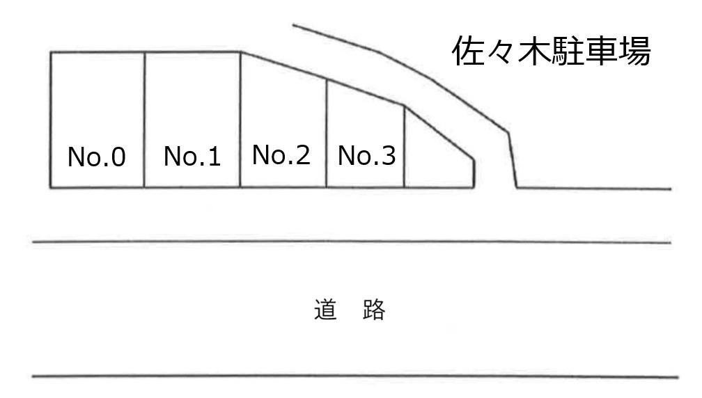 佐々木駐車場の駐車配置図
