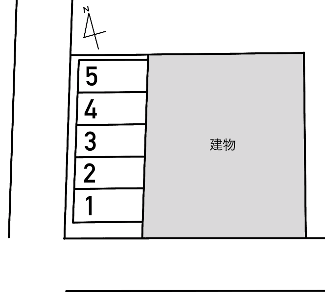 大岡大川駐車場の駐車配置図