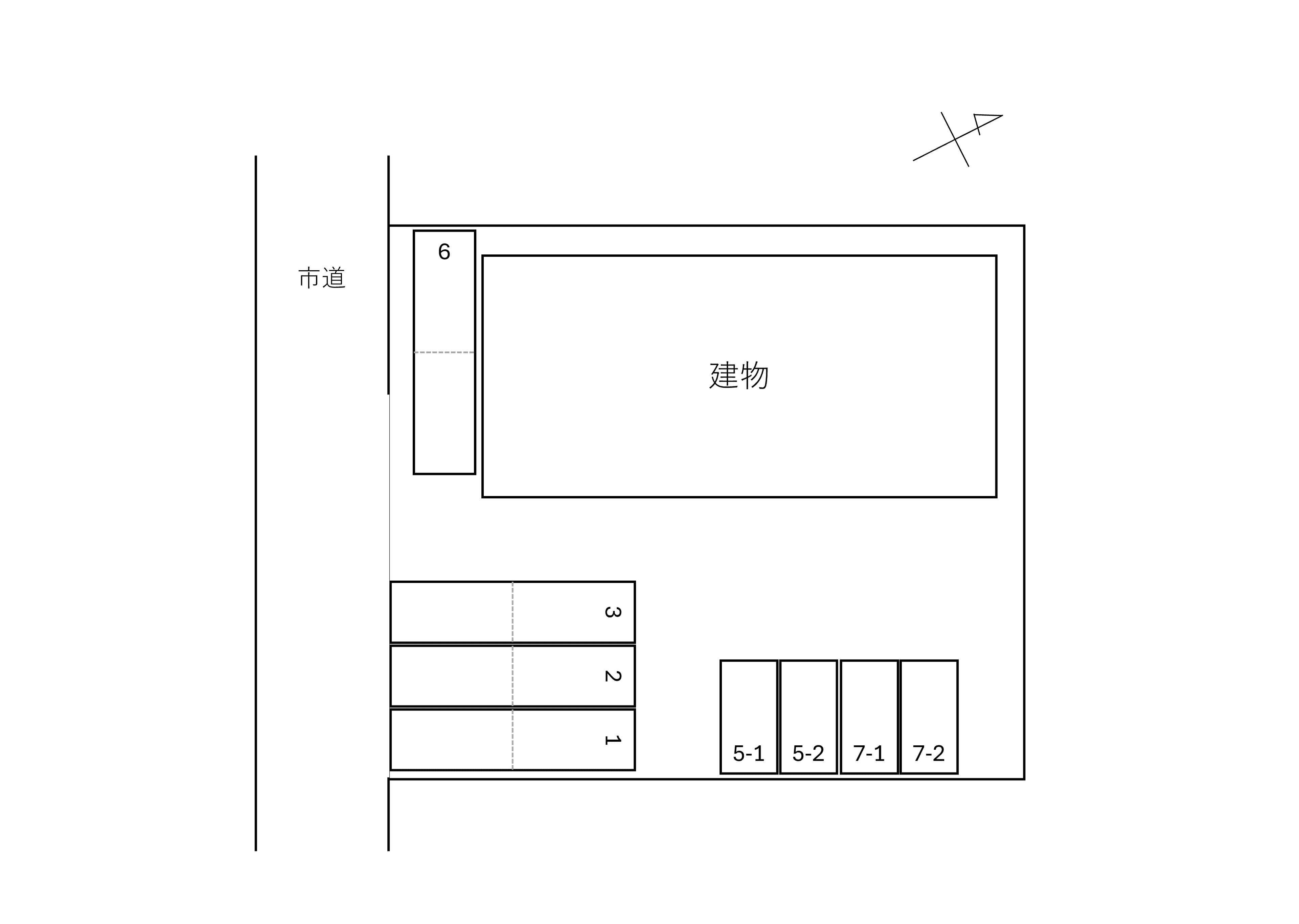 グリーンハウスの駐車配置図