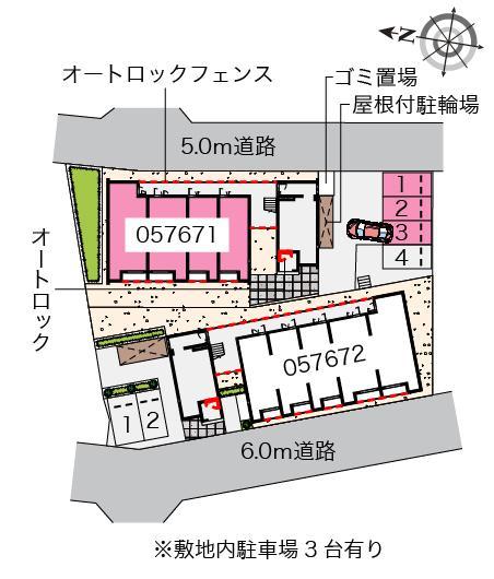 クレイノＫＥＥＰ　ＮＥＸＴⅣ(57671)の駐車配置図