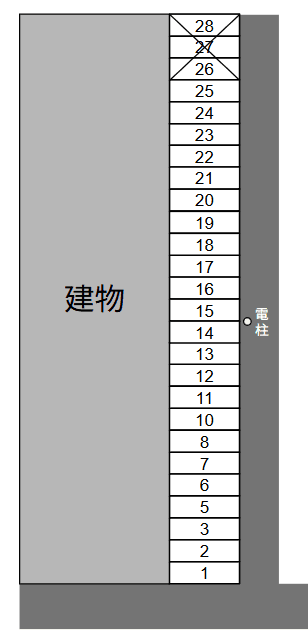 安倍駐車場の駐車配置図