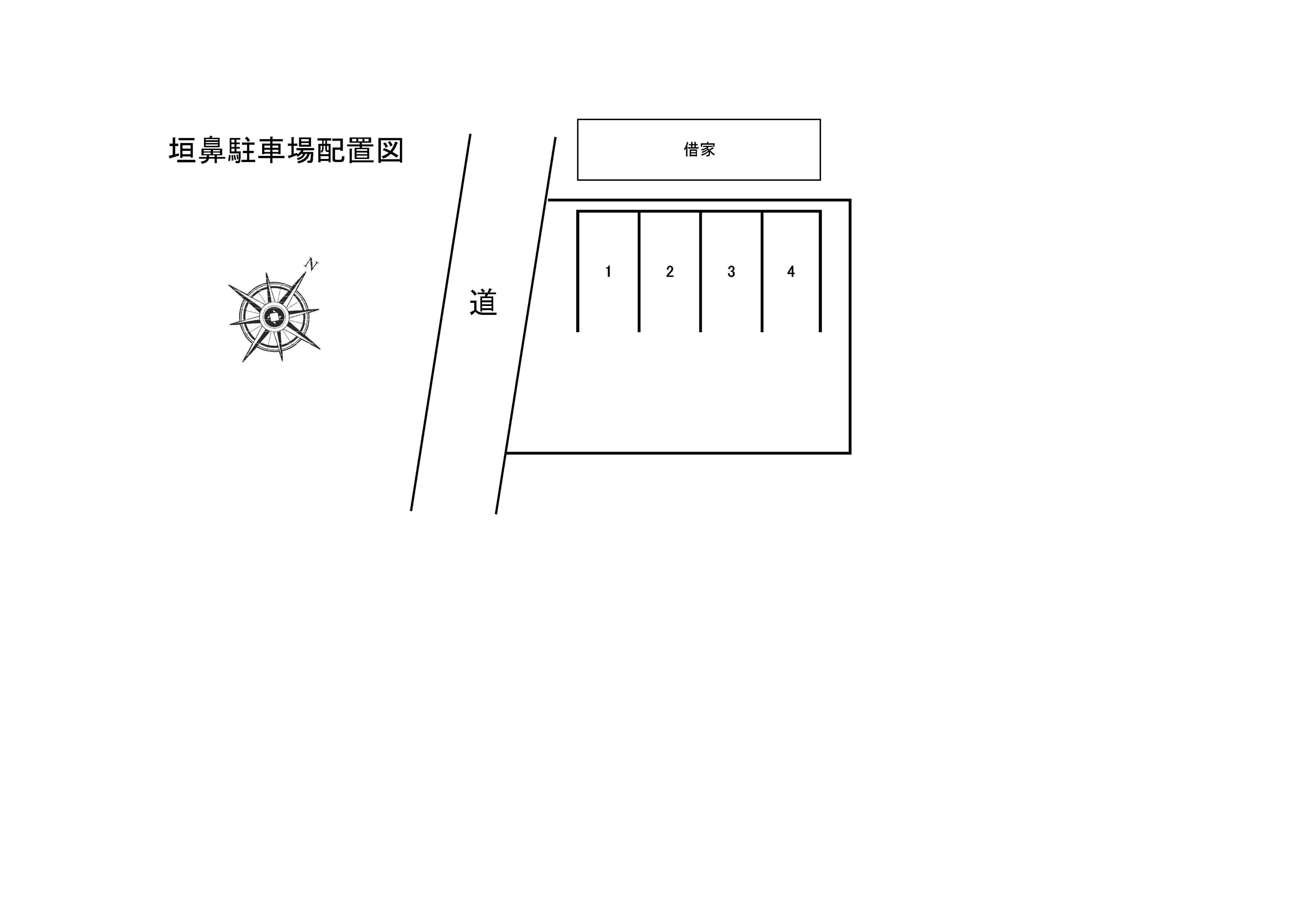 垣鼻駐車場の駐車配置図