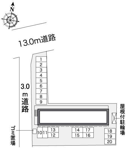 パーク森山(39746)の駐車配置図