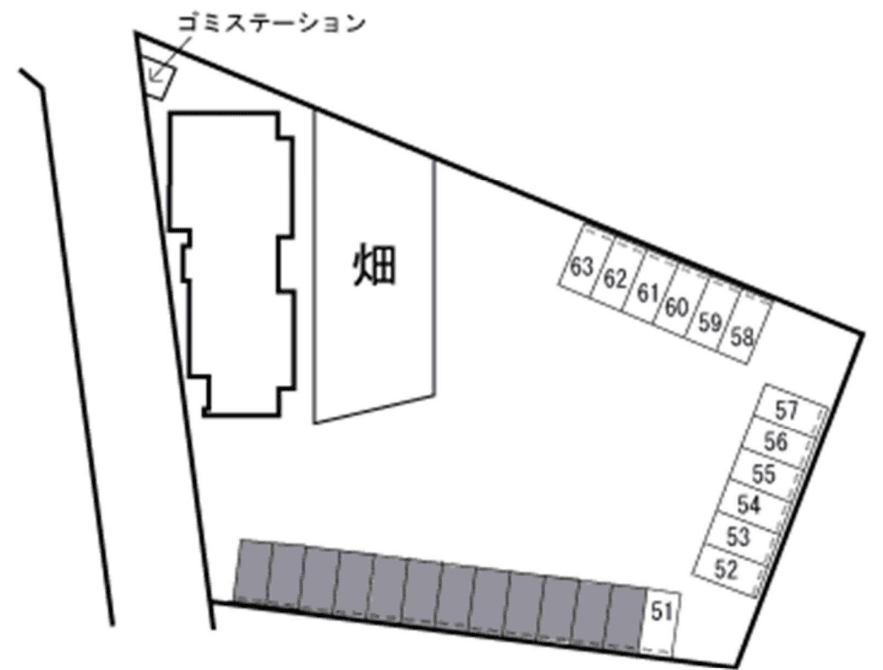 村上パーキングの駐車配置図