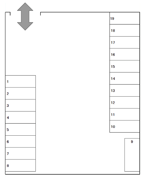トリノパーキングの駐車配置図