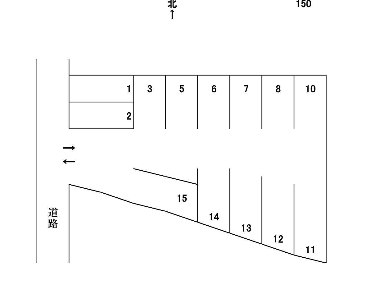 岩倉－150の駐車配置図