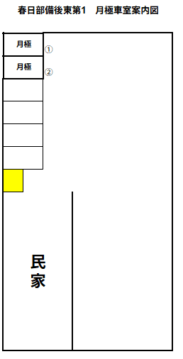 春日部備後東第1の駐車配置図