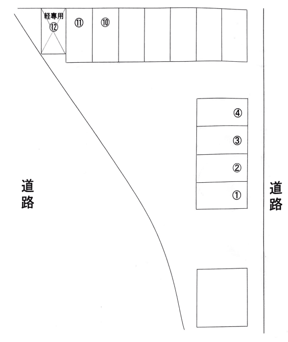 第二北大通り駐車場（栗原P）の駐車配置図