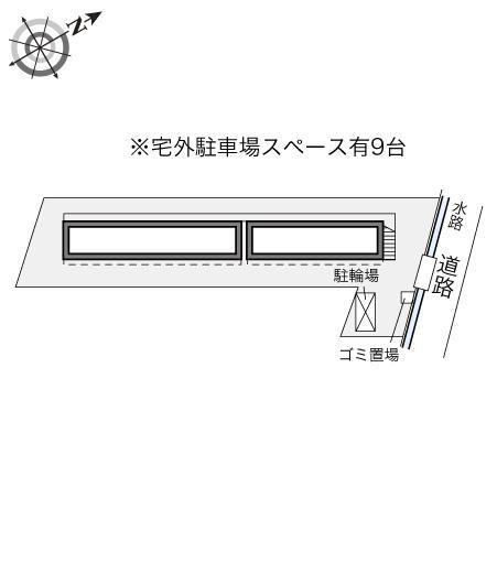 レオパレスＫ　Ｒｅｖｅ(21966) 敷地外駐車場の駐車配置図