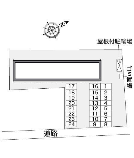 ロータスブルーム(37914)の駐車配置図
