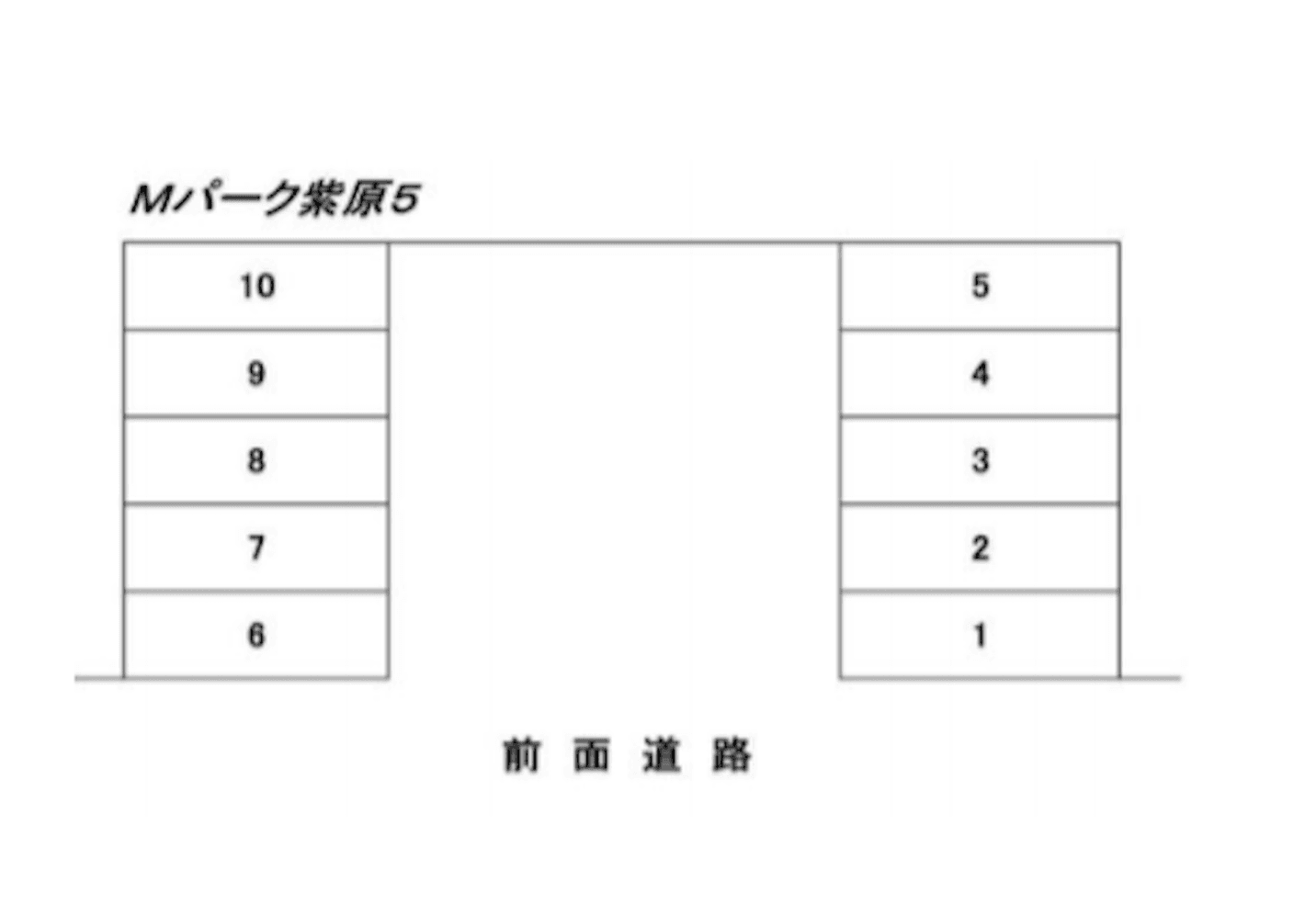 Ｍパーク紫原5の駐車配置図