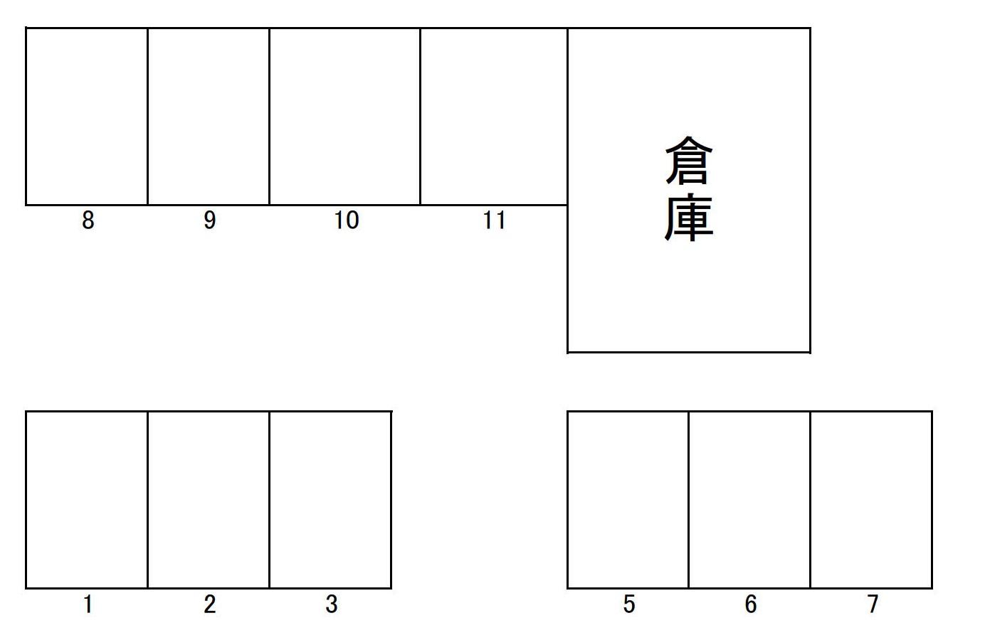 荒川一丁目月極駐車場の駐車配置図
